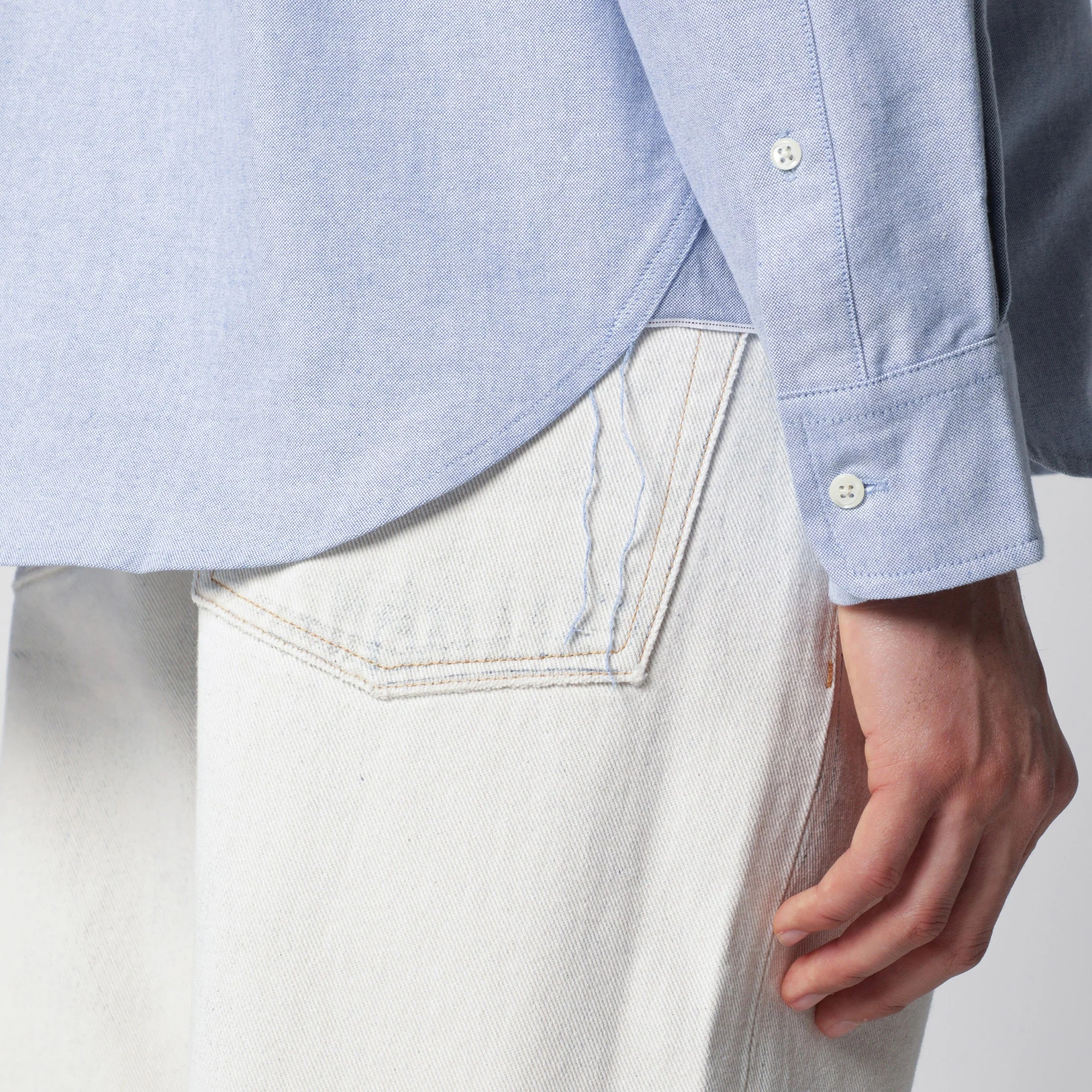 Brain Dead Light blue button-down cotton shirt