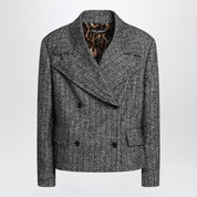 Dolce & Gabbana Dolce&Gabbana Dark grey short oversized striped jacket