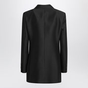 Veste en laine noire à double boutonnage Dolce &amp; Gabbana