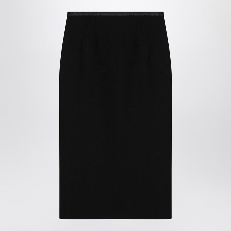 Dolce & Gabbana Black pencil skirt in wool crêpe