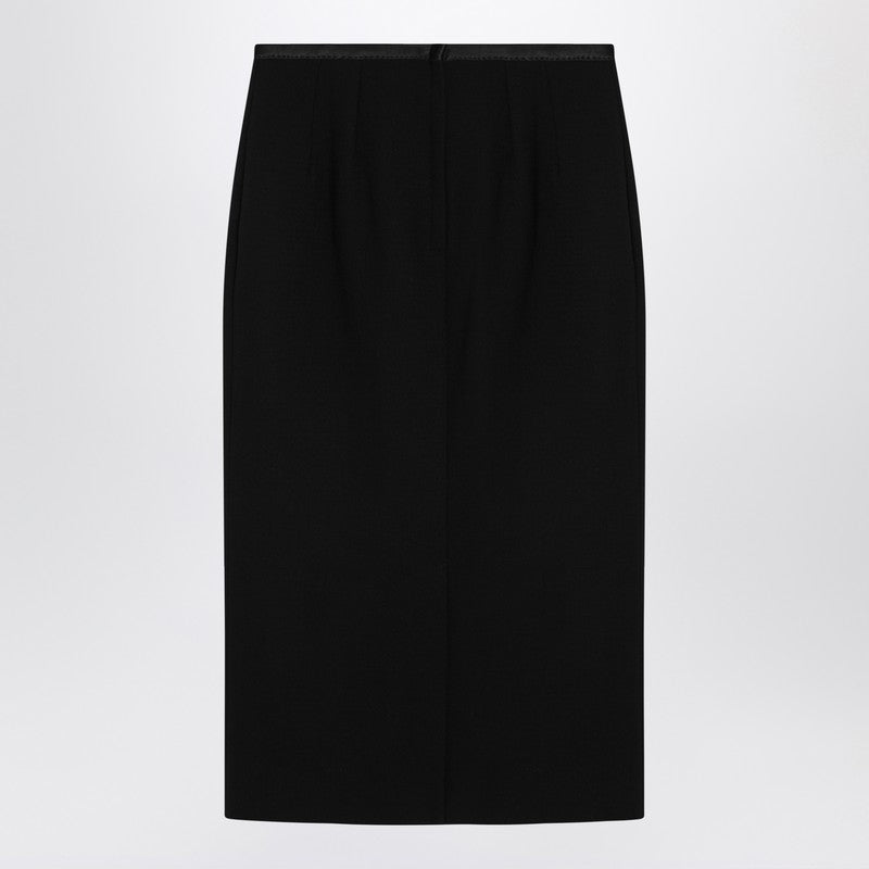 Dolce & Gabbana Black pencil skirt in wool crêpe
