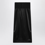 Jupe midi noire Dolce &amp; Gabbana avec ceinture corset