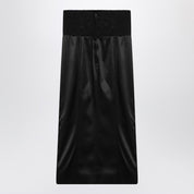 Jupe midi noire Dolce &amp; Gabbana avec ceinture corset