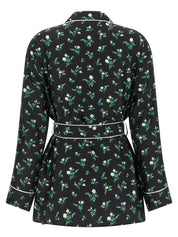 Dolce & Gabbana Roselline Lily-Print Silk Shirt