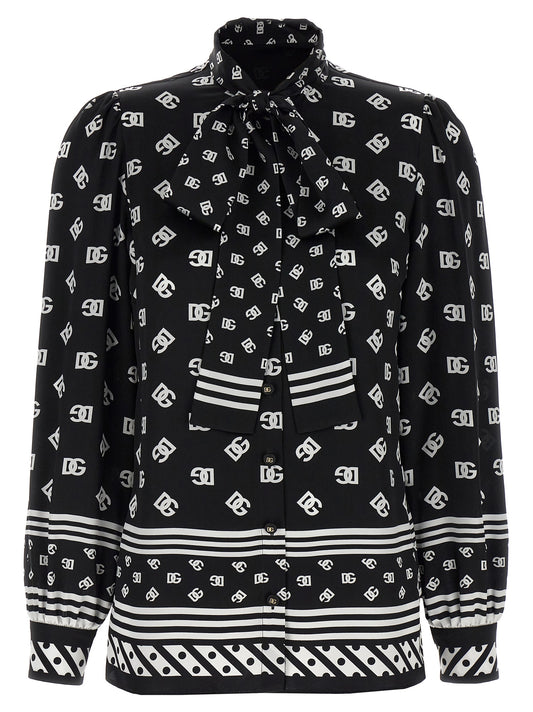 Dolce & Gabbana Silk Shirt — Signature DG Print