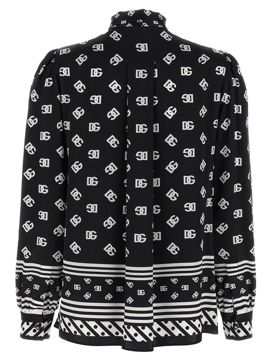 Dolce & Gabbana Silk Shirt — Signature DG Print