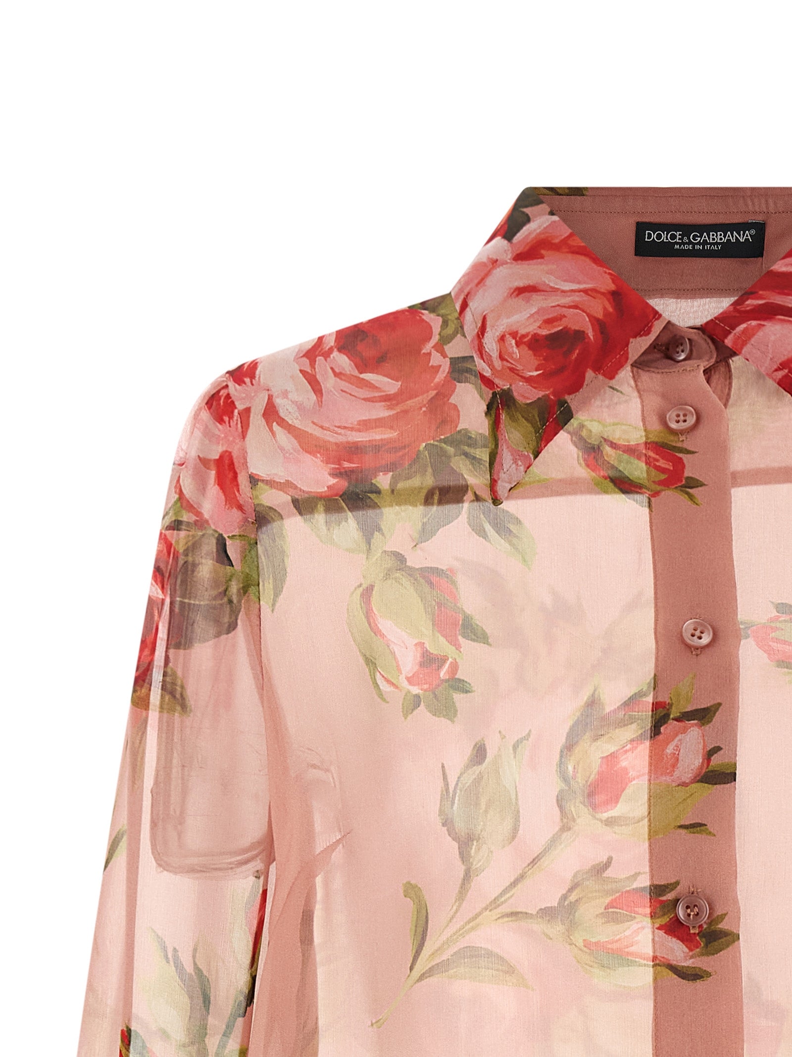 Dolce & Gabbana Bouquet Rose Shirt — Women's Silk