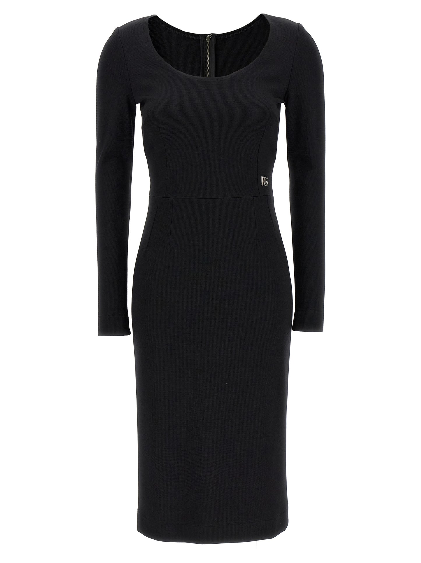 Dolce & Gabbana Logo Dress — Black Midi Dress