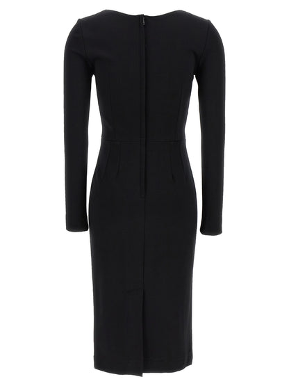 Dolce & Gabbana Logo Dress — Black Midi Dress