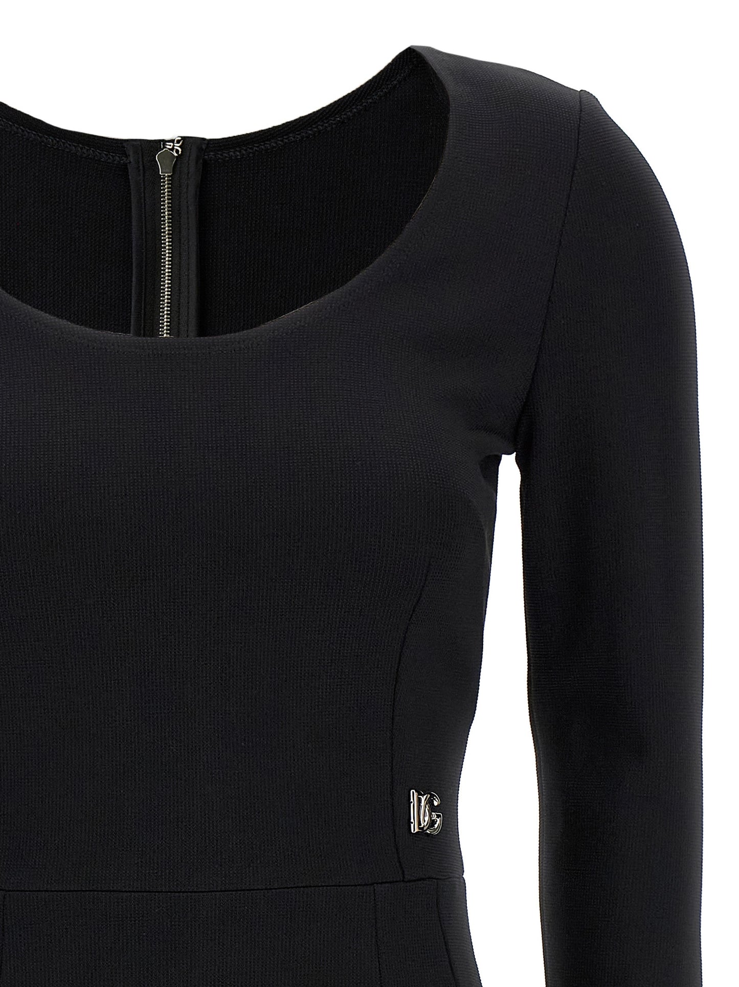 Dolce & Gabbana Logo Dress — Black Midi Dress