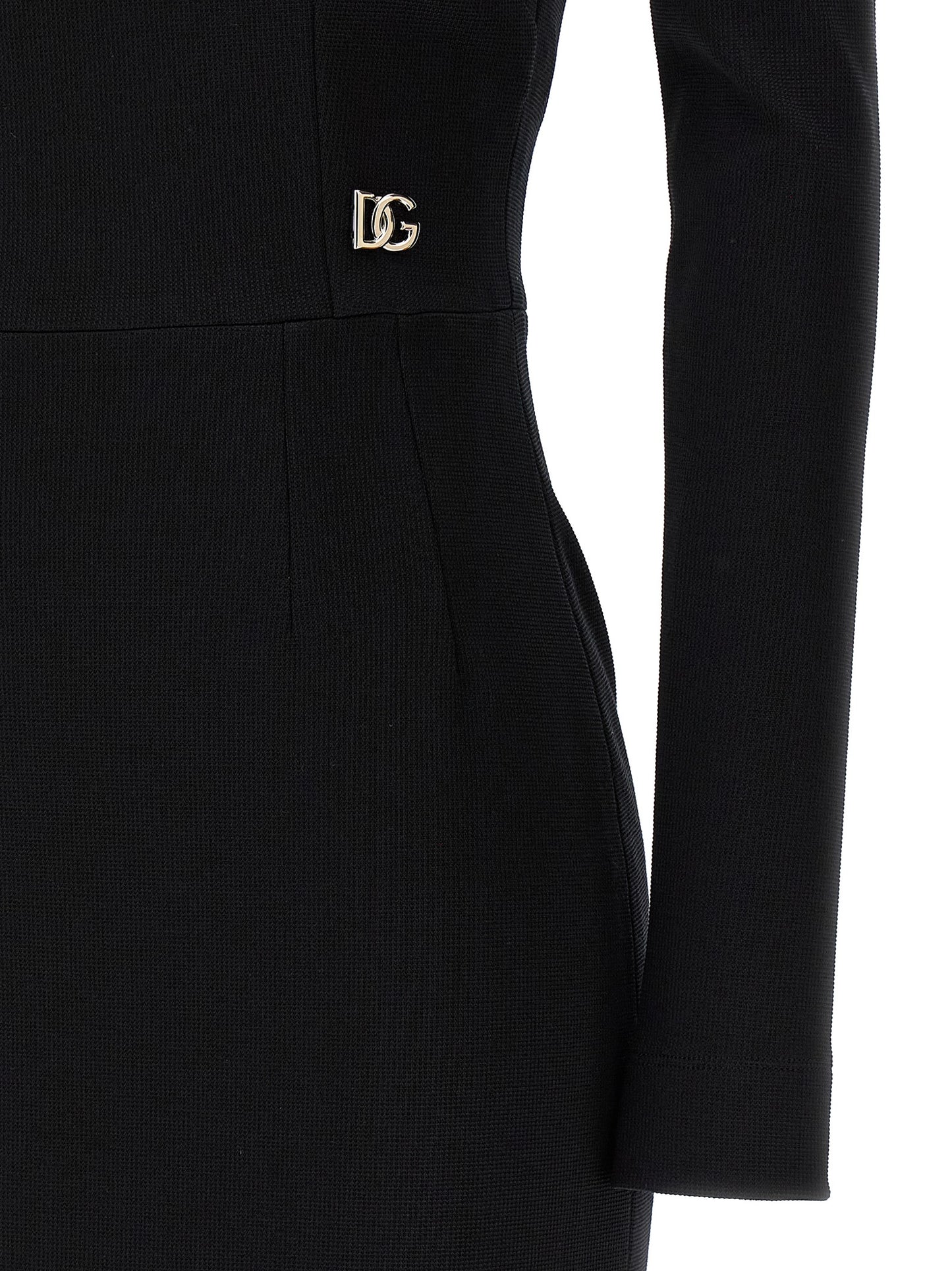 Dolce & Gabbana Logo Dress — Black Midi Dress