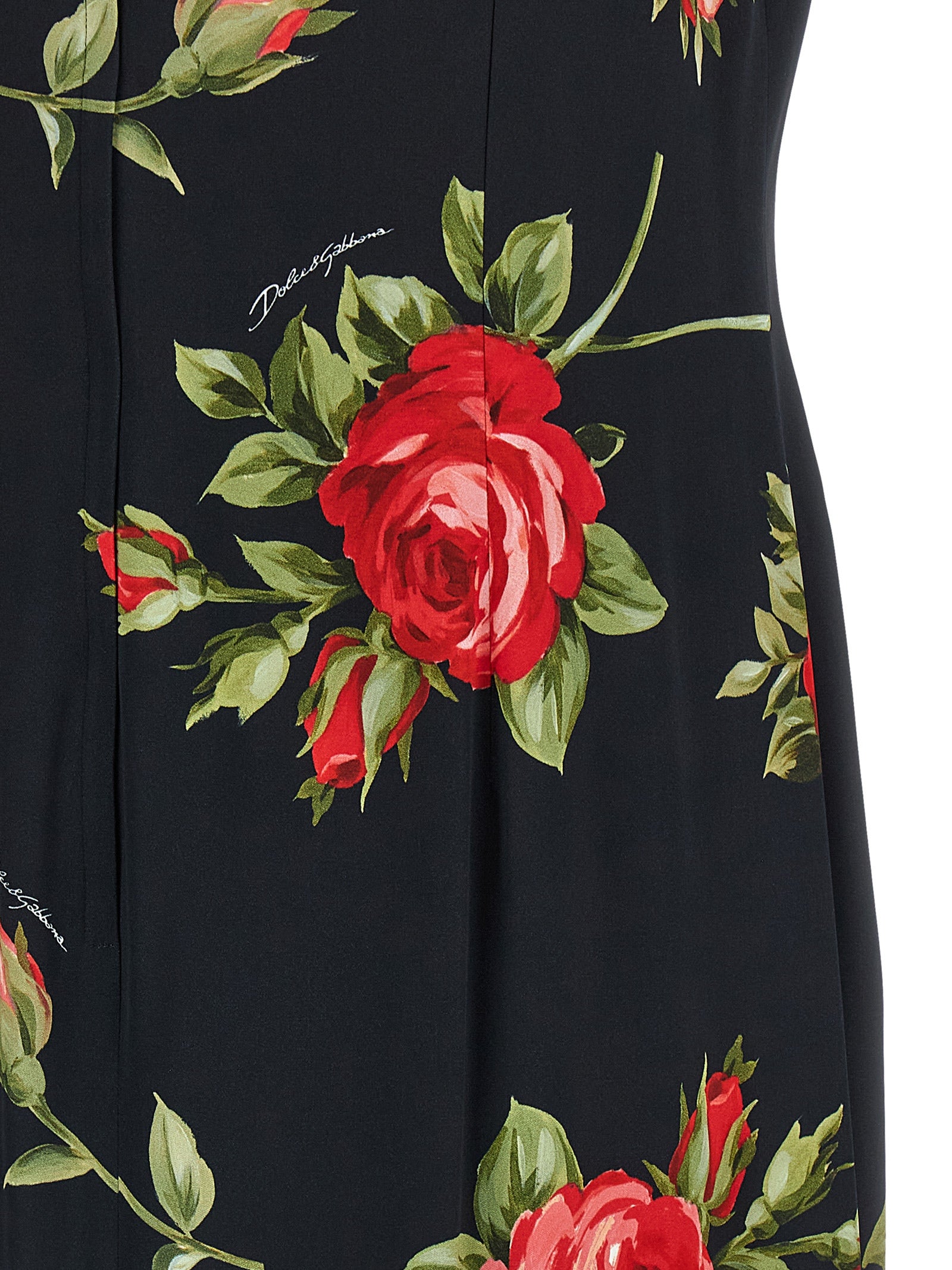 Dolce & Gabbana Bouquet Rose Dress - Midi Dress