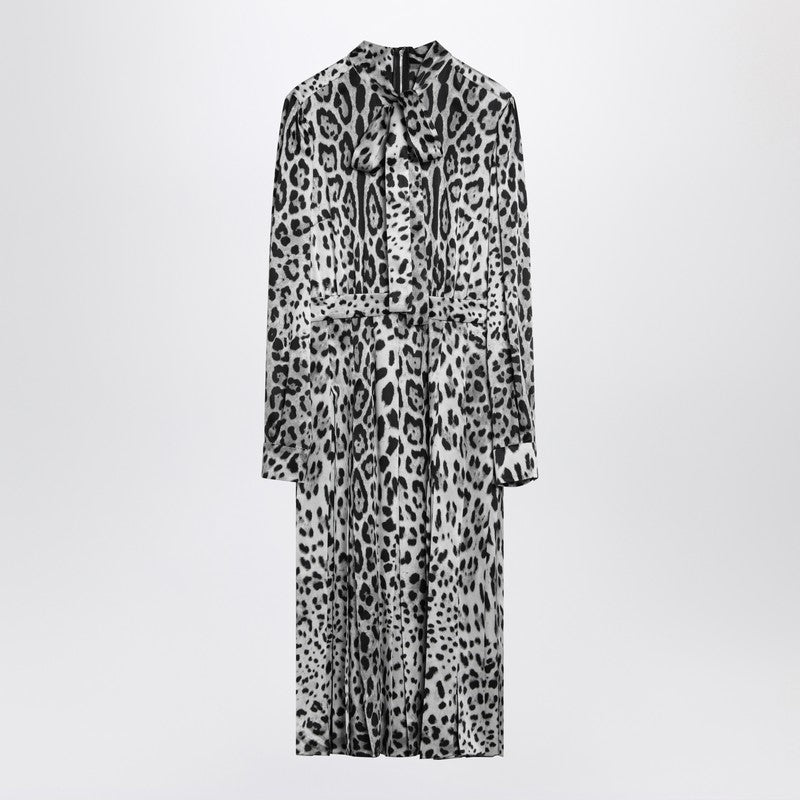Dolce & Gabbana Leopard print silk longuette dress