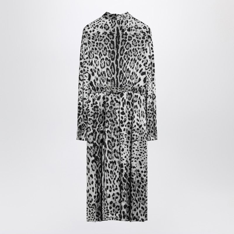 Dolce & Gabbana Leopard print silk longuette dress