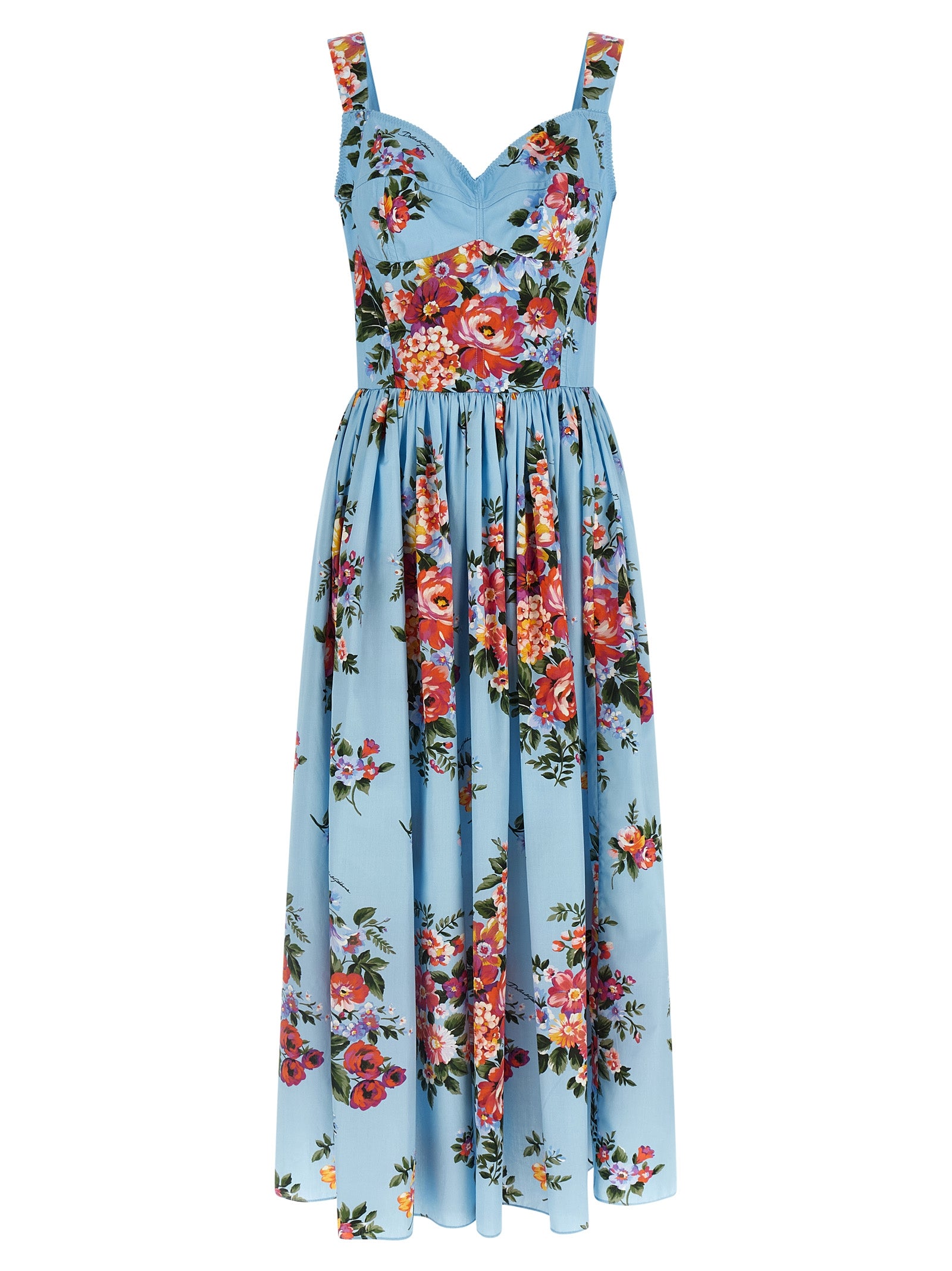 Dolce & Gabbana Mazzo Di Fiori Dress - Light Blue