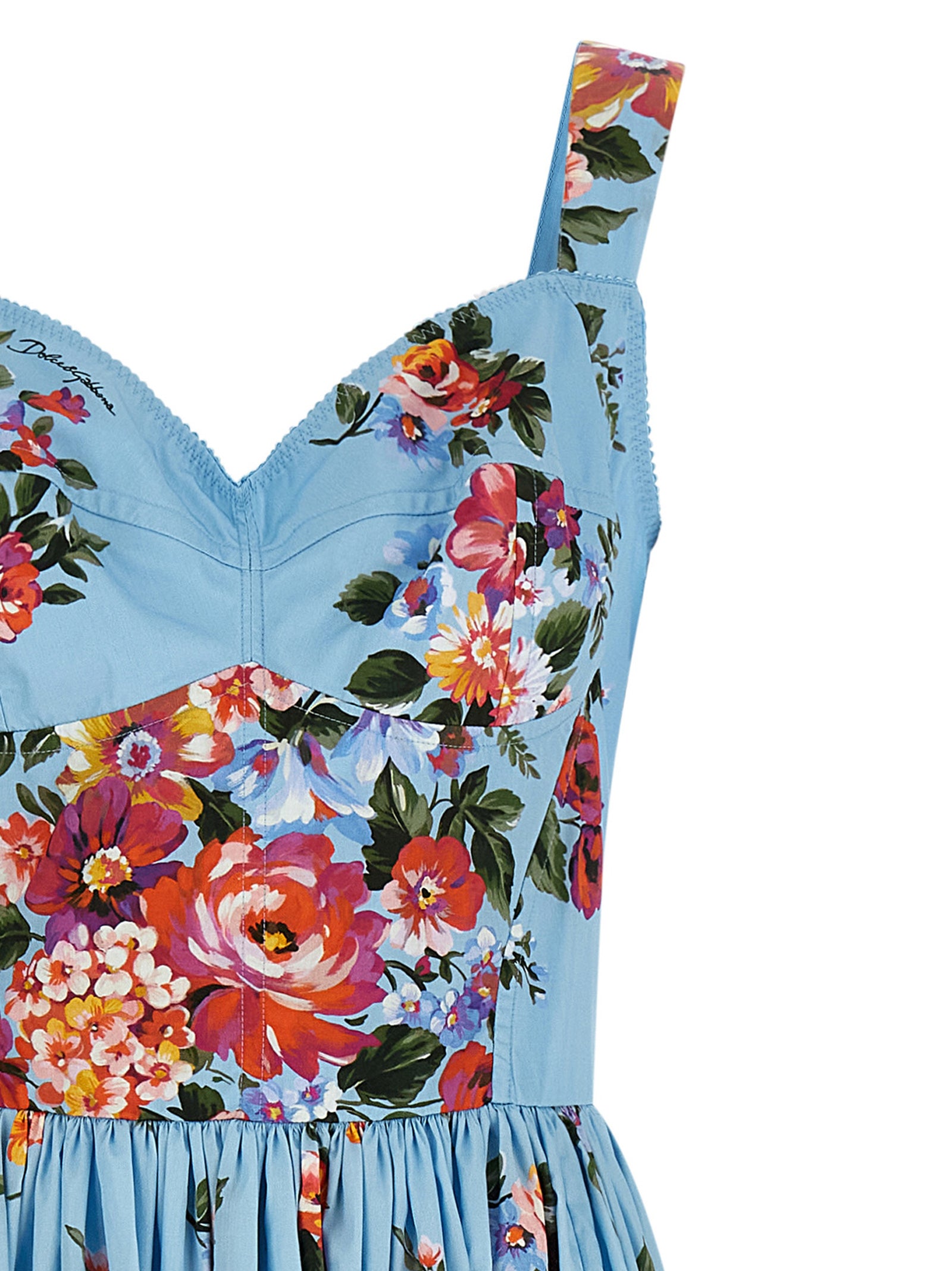 Dolce & Gabbana Mazzo Di Fiori Dress - Light Blue