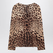 Dolce & Gabbana Dolce&Gabbana Silk blend leopard print T-shirt