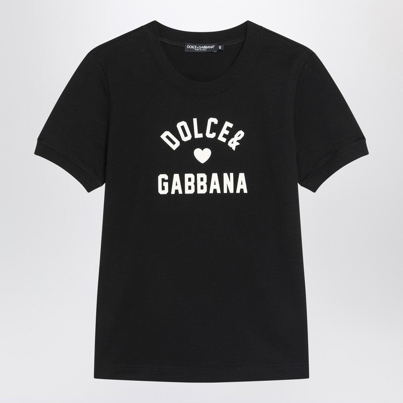 Dolce & Gabbana Dolce&Gabbana Black cotton logo T-shirt