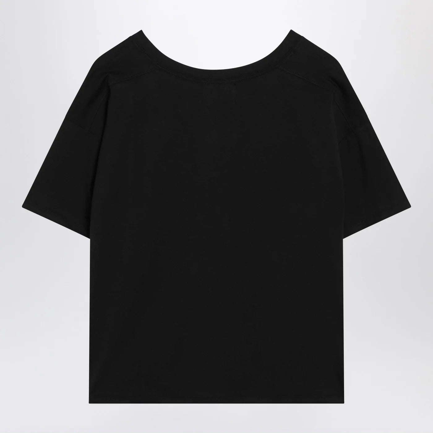 LouLou De Saison Black V‑Neck T‑Shirt — Topwear for Women