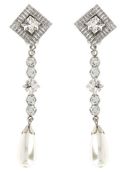Alessandra Rich Pendant Earrings — Jewellery, Silver