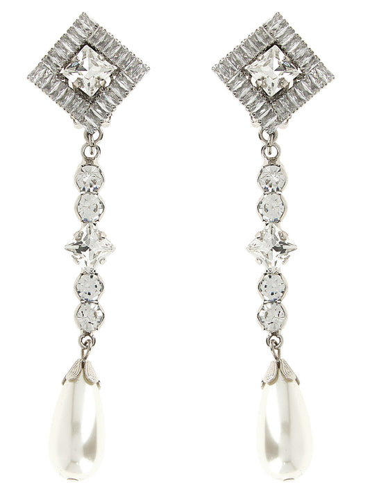 Alessandra Rich Pendant Earrings — Jewellery, Silver