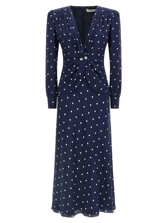 Alessandra Rich Polka Dot Dress – Silk Midi | Alessandra Rich