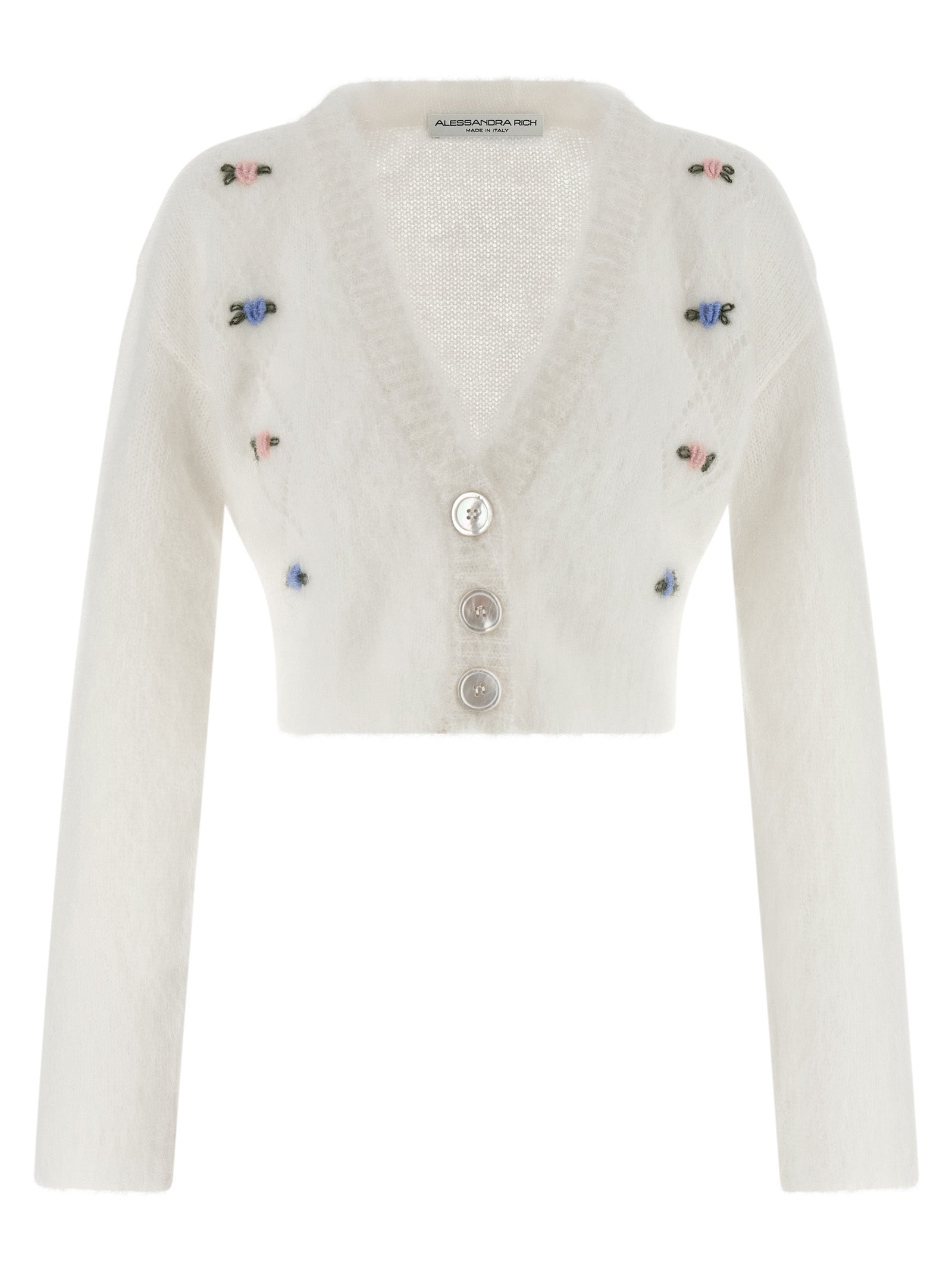 Alessandra Rich Carded Mohair Cardigan
