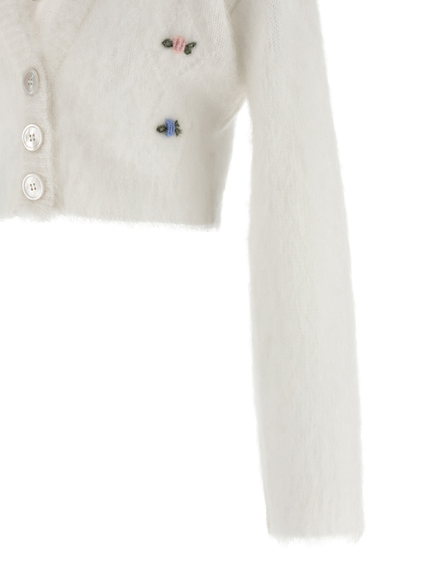 Alessandra Rich Carded Mohair Cardigan
