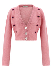 Alessandra Rich Carded Mohair Cardigan