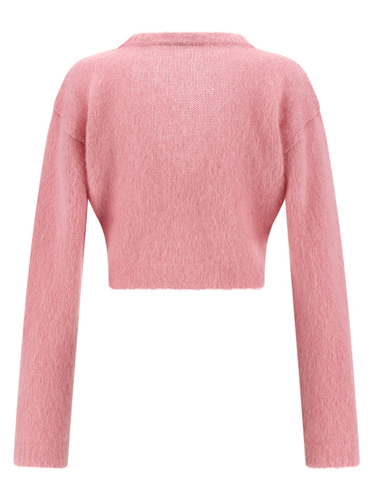 Alessandra Rich Mohair Cardigan - Pink Knitwear