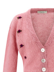 Alessandra Rich Carded Mohair Cardigan