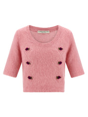 Alessandra Rich Carded Mohair Sweater