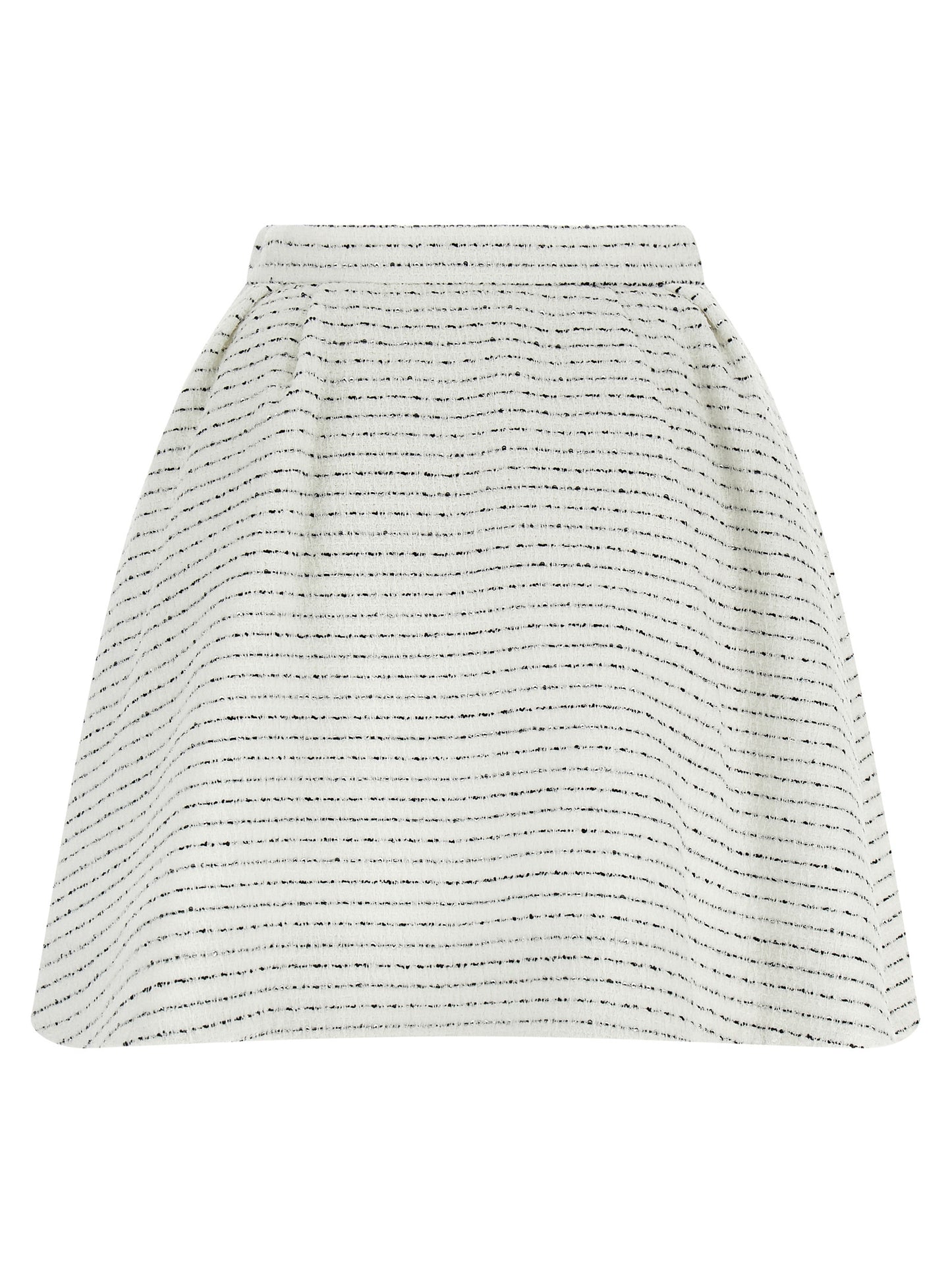 Alessandra Rich Tweed Mini Skirt — White Sequins