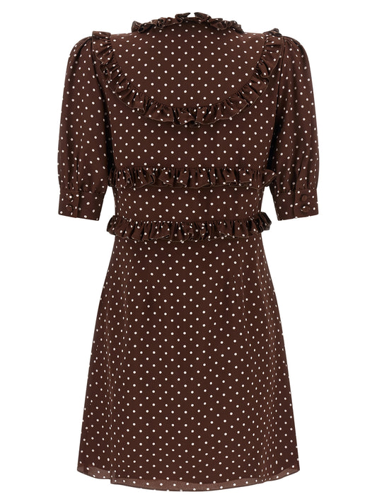 Alessandra Rich Polka Dot Mini Dress