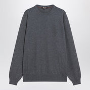 Loro Piana Grey mélange cashmere sweater