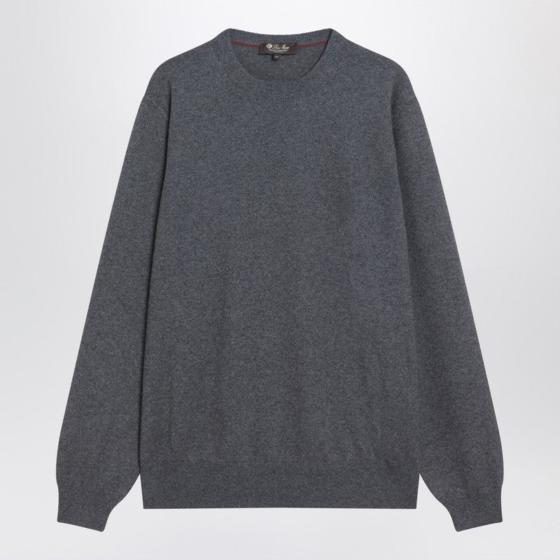 Loro Piana Grey mélange cashmere sweater