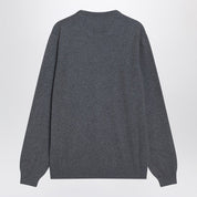 Loro Piana Grey mélange cashmere sweater