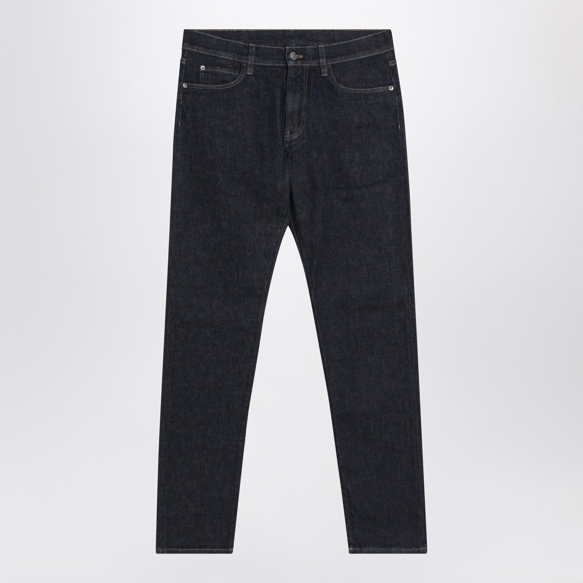 Loro Piana Dark Lagoon-coloured Doccio jeans in cotton denim
