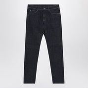 Loro Piana Dark Lagoon-coloured Doccio jeans in cotton denim