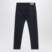 Loro Piana Dark Lagoon-coloured Doccio jeans in cotton denim