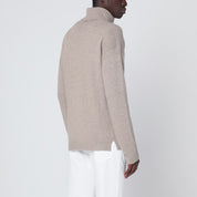 Loro Piana Greige cashmere turtleneck sweater