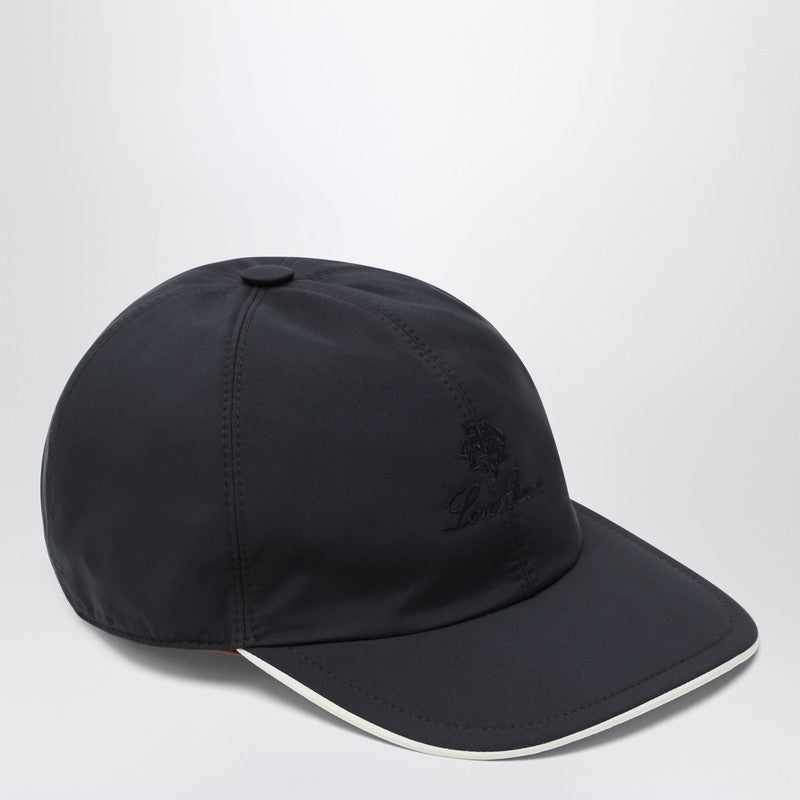 Loro Piana Navy blue baseball cap with logo