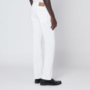 Pantalón de algodón blanco Loro Piana