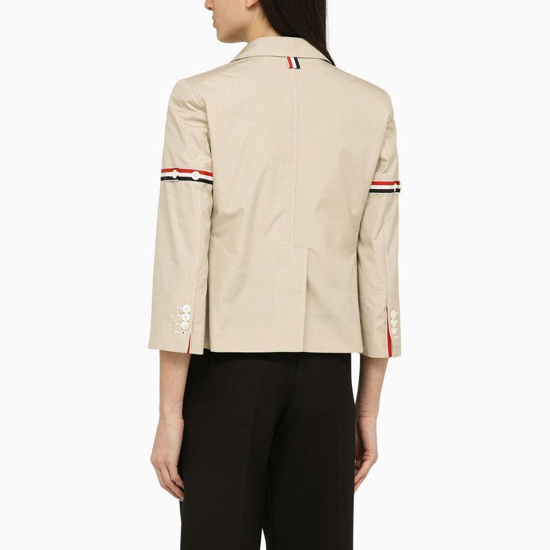Thom Browne Khaki Cotton-Blend Short Blazer