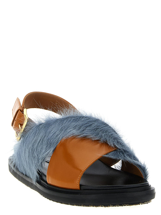 Marni Fussbett Sandals — Women's Shearling Leather