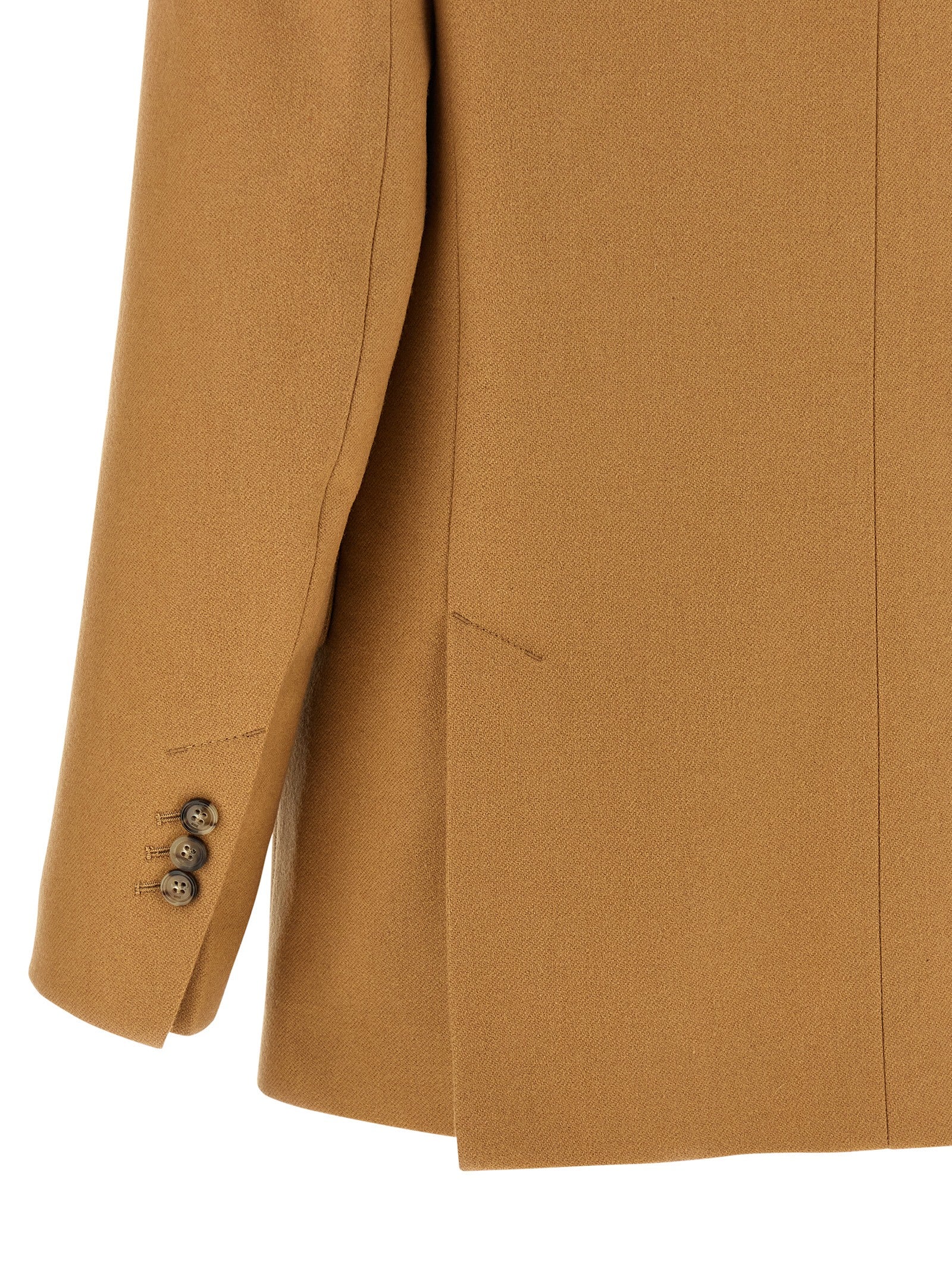 Ami Paris Wool Blazer — Beige Women's Jacket
