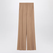 Max Mara wide beige wool trousers
