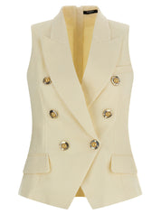 Balmain Gold And Gold Coin Vest