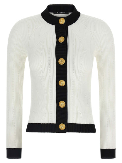 Balmain Two-tone Cardigan Knitwear for Women — €1,150