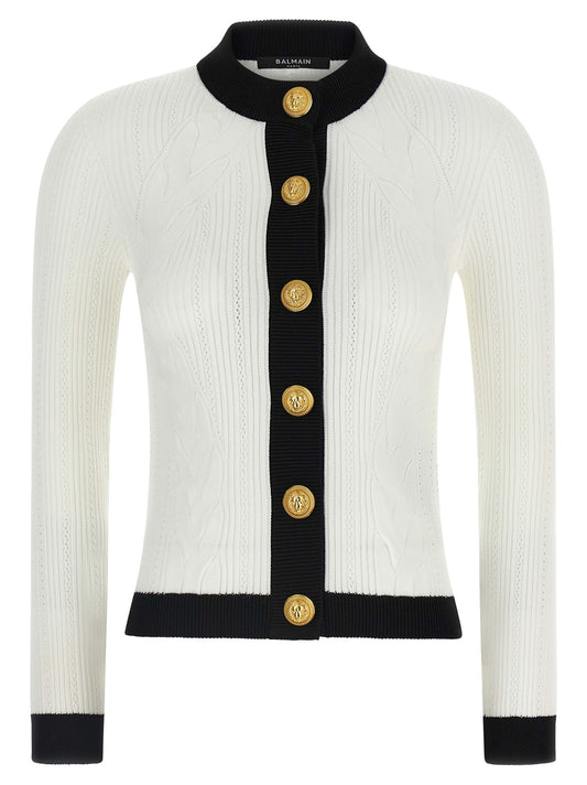 Balmain Two-tone Cardigan Knitwear for Women — €1,150